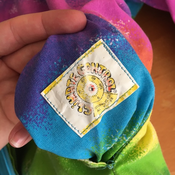 Vintage 90s rainbow blue reversible jacket zip up - Picture 4 of 16